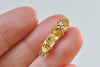 10 pcs 24K Gold High Heel Shoes Lady Floral Sandals Charms Pendants 7x20mm A4986