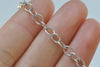 16ft (5m) Silvery Gray Platinum Steel Oval Cable Chain 4.5x6mm Unsoldered Open Links A6405
