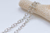 16ft (5m) Silvery Gray Platinum Steel Oval Cable Chain 4.5x6mm Unsoldered Open Links A6405