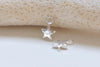 Platinum Blank Star Charms 7x10mm Set of 10 A4879