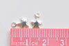 Platinum Blank Star Charms 7x10mm Set of 10 A4879