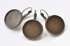 10 pcs Antique Bronze Base Bezel Setting French Earwire Findings