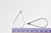 20 pcs Bronze/Silver/Gold Openable Earwire Teardrop Earring Hoops 23x45mm