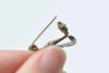10 pcs Brass Bow Safety Pin Brooch Findings 17x28mm