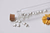 Shiny Silver Puffy Star Charms Blank Charms 7mm Set of 50 pcs A8769