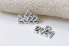 30 pcs Antique Silver New Year 2021 2022 Charms 10x13mm