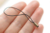 Simple Black Strap Lariat Lanyard Cell Phone Strap Accessory Set of 50 pcs A5202