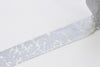 Silver Flower Washi Tape Scrapbooking Supply 15mm Wide x 10M Roll A10618