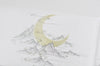 Mountains Moon Vintage Washi Tape Wide Scrapbooking Supply 55mm wide x 3M Roll A10544