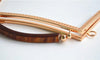 20.5cm ( 8") Antique Bronze/ Light Gold Metal Glue-In Purse Frame / Handle Purse Frame