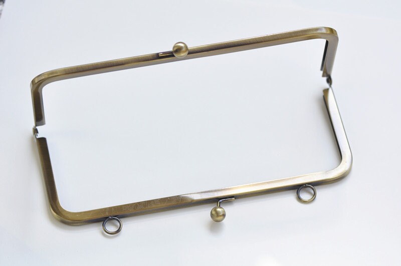 Bronze Purse Frame Clutch Bag Purse Frame Glue-In Style 22x8cm