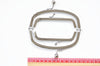 13cm (5") Silver Purse Frame Glue-in Style Bag Hanger Double Purse Frame