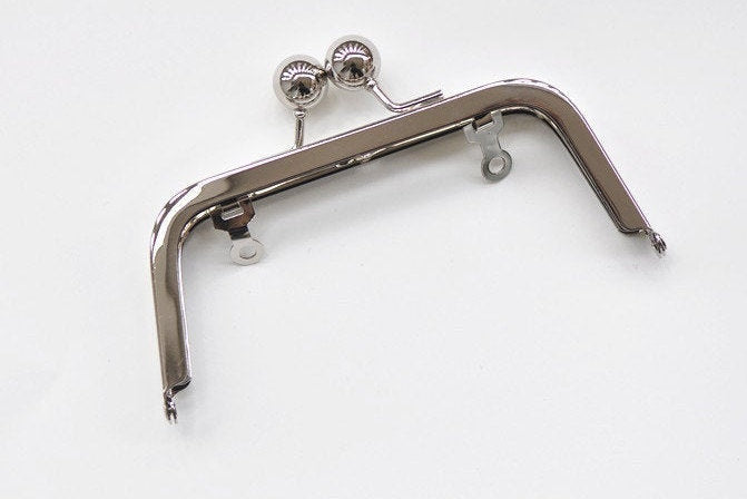 14cm ( 5 1/2 Inch) Purse Frame With Screws Silver And Gold