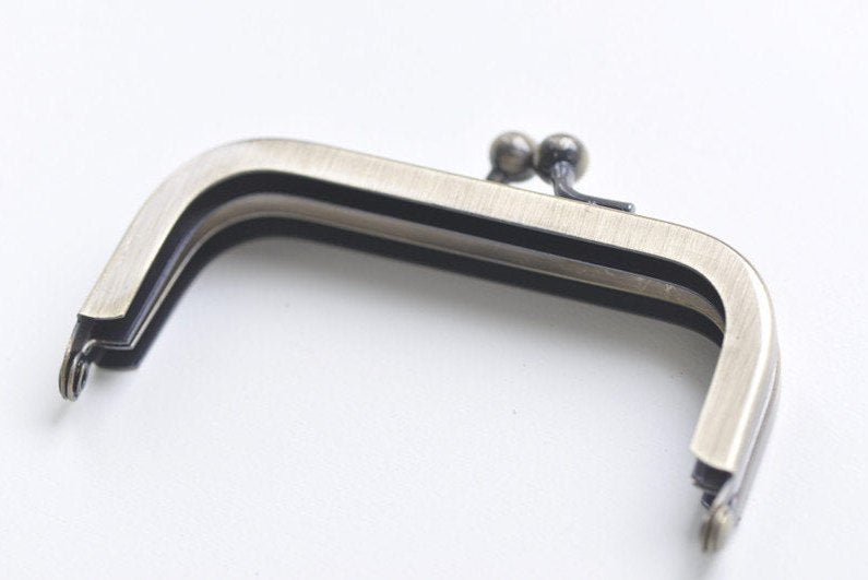 10cm (4.1") Antique Bronze Purse Frame Glue-In Style 10.5 x 5.5cm ( 4" x 2")