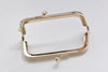 8cm x 3.5cm (3" x 1 1/3") Light Gold Ball Head Kisslock Glue-In Mini Purse Frame