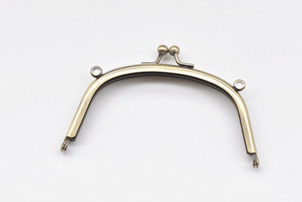 5" Retro Bronze Metal Purse Frame / Handle Purse Frame Wedding Bag Glue-In Style 12.5 x 6cm (5"x 2 1/2")