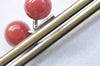 22cm (8") Retro Bronze Purse Frame With Large Red Kisslock Glue-In Style Closure Frame 22x9cm