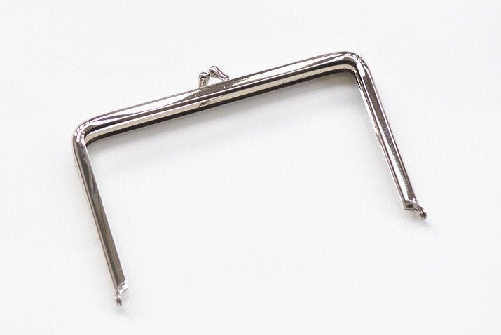 6" Silver Purse Frame Handle Purse Frame Glue-In Style 16.5 x 10cm ( 6 1/2"x 4")