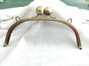 25cm ( 10") Antique Bronze Metal Purse Frame Large Handle Bag Purse Frame Glue-In 25x10cm