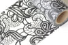 Retro Black Washi Tape Vintage Flower Washi Tape 100mm x 7M A13259