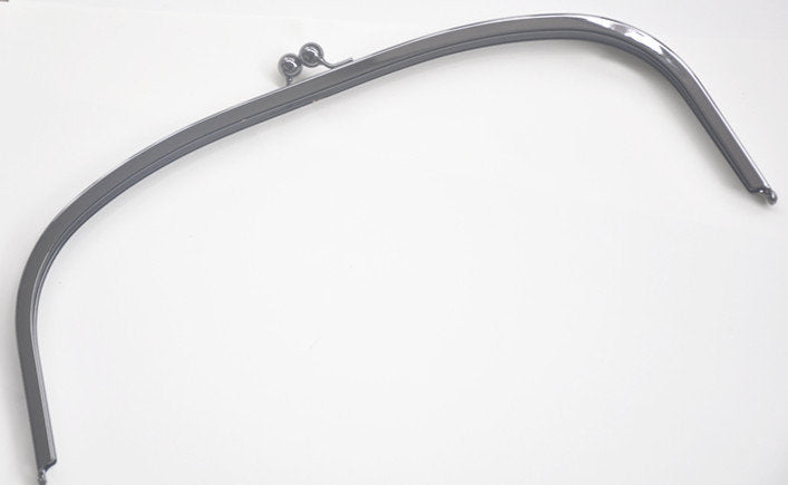 37cm ( 14 1/2") Large Gunmetal Purse Frame Clutch Bag Hanger Glue In Style 37cm x 15cm