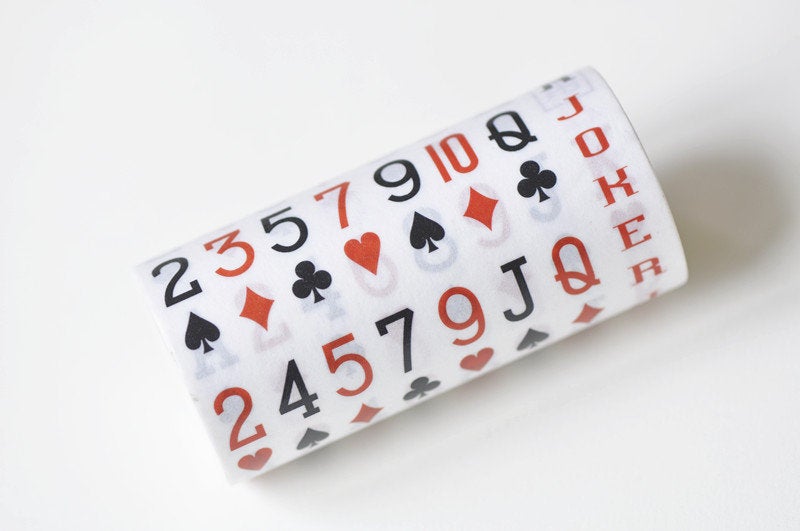 Poker Washi Tape Wide Lined Washi Tape 75mm Wide x 3 Meters A12591