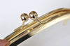 16.5cm x 7cm Light Gold Metal Purse Frame With Inside Hoops