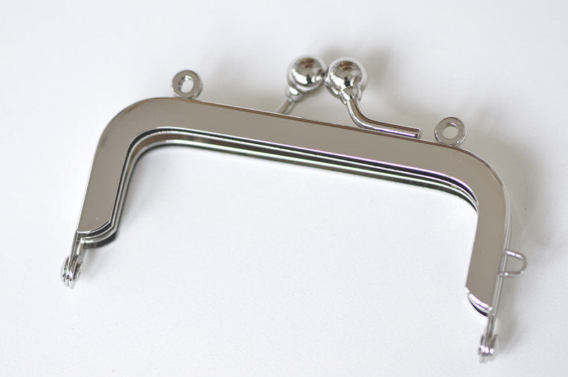 3" Silver Purse Frame Kisslock Glue-In Style 8cm x 3.5cm (3" x 1 1/3") A10936