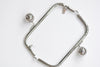 16cm (6") Rectangular Tube Purse Frame With Big Kisslock Glue-In Style 16 x 6cm