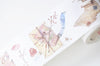 Retro Feather Washi Tape Japanese Masking Tape Lined 35mm x 3M Roll A13044