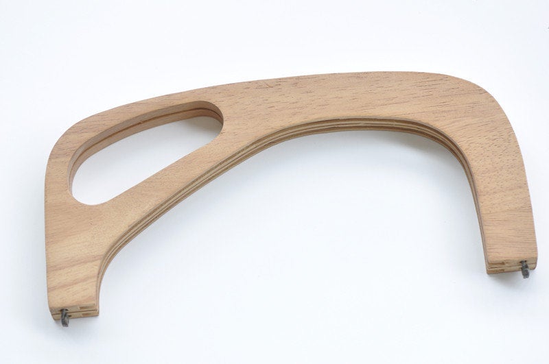 25cm ( 10") Retro Purse Frame / Large Wood Handle Purse Frame With Screws