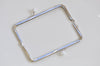 16.5cm Silver Purse Frame Silver Handle Purse Frame With White Plastic Ball Head Glue-In Style 16 x 6.5cm