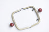 13cm( 5") Antique Bronze Metal Purse Frame With Wood Head Kisslock Glue-in Purse Frame Various Color