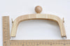 Wood Handle Purse Frame With Screws 21 x 9cm Pick Up Color