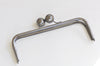 22cm (8") Purse Frame With Large Kisslock Glue-In Style Closure Frame Bronze Silver And Gunmetal Black 3 Colors 22cm x 9cm