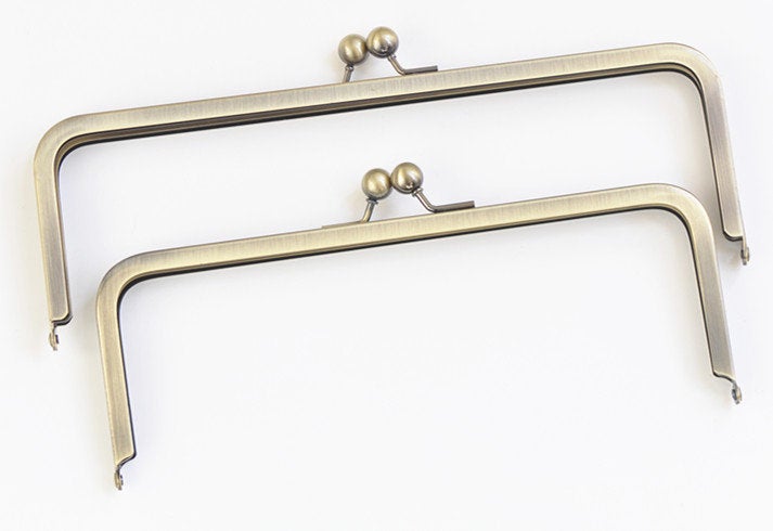 Bronze Purse Frame Large Bag Hanger Glue-in Style 25cm/27cm