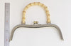 27cm Bronze Screwing Purse Frame With Natural Bamboo Handle 27cm ( 10")