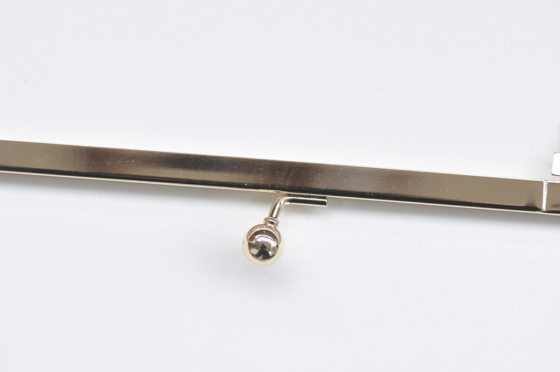 21cm x 6.5cm (8" x 2") Light Gold Purse Frame Clutch Bag Making Hanger Frame