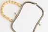 27cm Bronze Screwing Purse Frame With Natural Bamboo Handle 27cm ( 10")