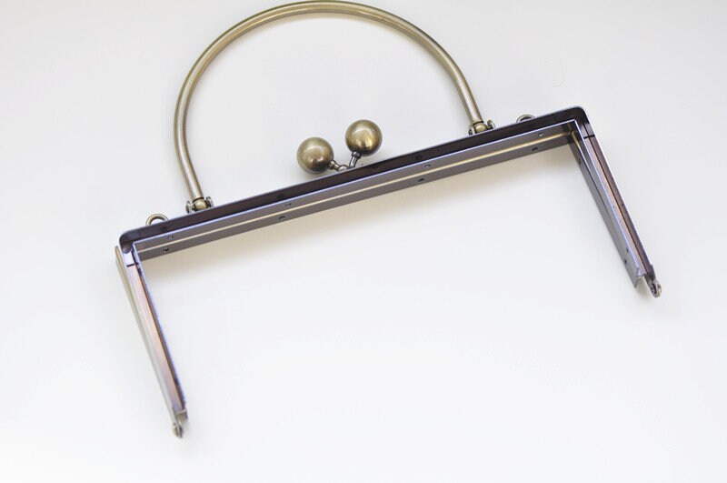20cm (8") Brushed Bronze Purse Frame Brushed Brass Bag Hanger Side Opening Come With Screws 20x9cm