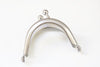 5.5cm Matte Silver Purse Frame Half-Round Mini Coin Purse Frame 5.5cm x 3.5cm