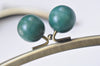 Bronze Purse Frame Handle Wood Ball Kisslock With Screws Pick Color