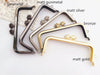 12cm (5") Purse Frame With Kitten Print Kisslock Wedding Bag Glue-In Style Pick Color