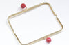 22cm Purse Frame With Large Red Kisslock Tube Bag Frame Pick Color