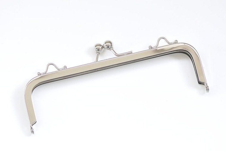7" Silver Purse Frame Clutch Bag Purse Making Supplier 19cm x 6cm ( 7" x 2")