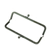 Gunmetal Black Rectangular Purse Frame Bag Hanger With Screws 21.5x6.5cm