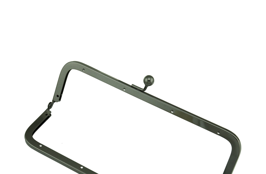 21.5cm( 8 1/2") Vintage Gunmetal Black Purse Frame With Screws 21.5x6.5cm
