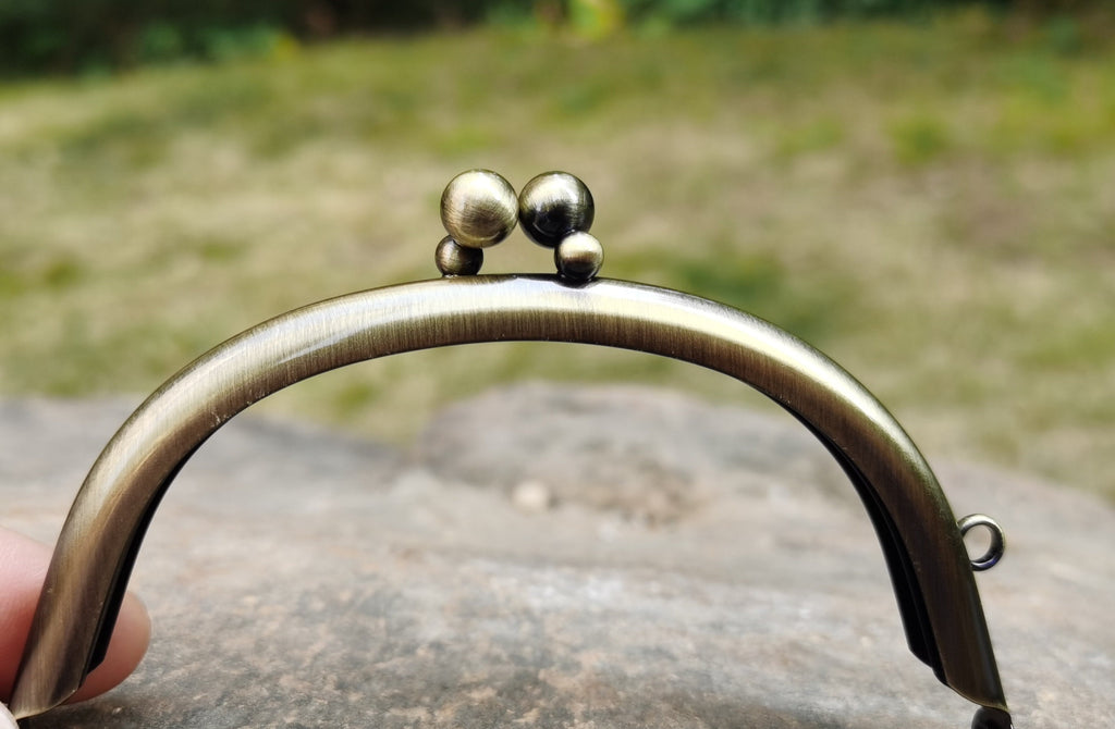 10cm (4") Cute Bronze Purse Frame 10x5.3cm