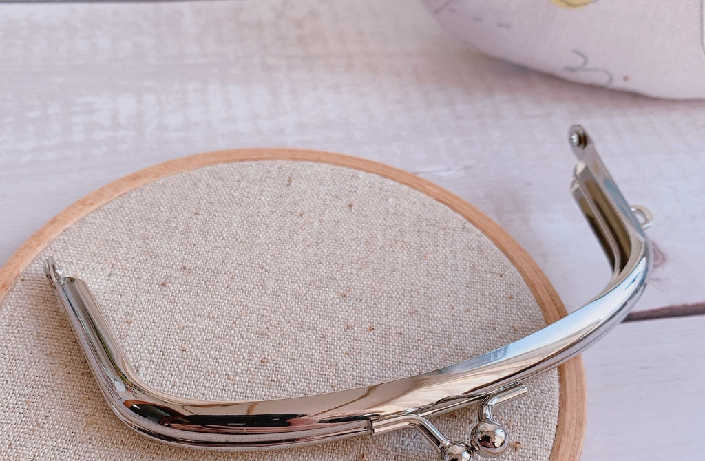 Silver Clutch Purse Frame Glue-In Style 11.5cm x 5cm