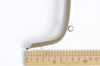 21.5cm( 8 1/2") Half-Round Brushed Brass Purse Frame Bag Hanger